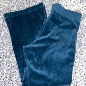 Vintage Navy blue velvet sweatpants🦋